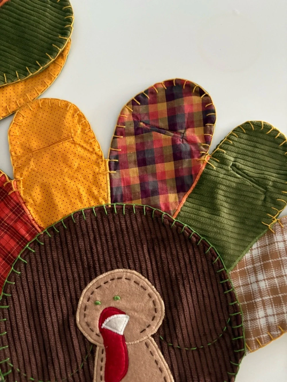 Pottery Barn Quilted Turkey Thanksgiving Placemats w/ Silverware Holders 4